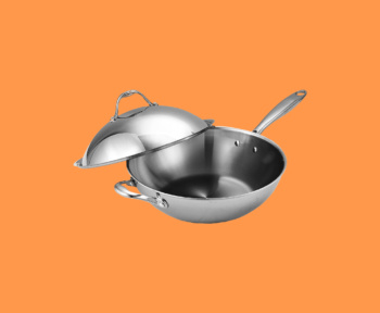 Stainless Steel Woks With Lids