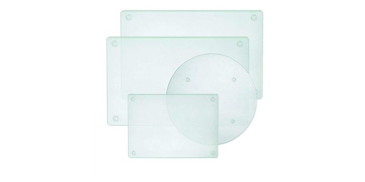Tempered Glass Cutting Board Set of 4 - Rectangle & Round Glass Cutting Board